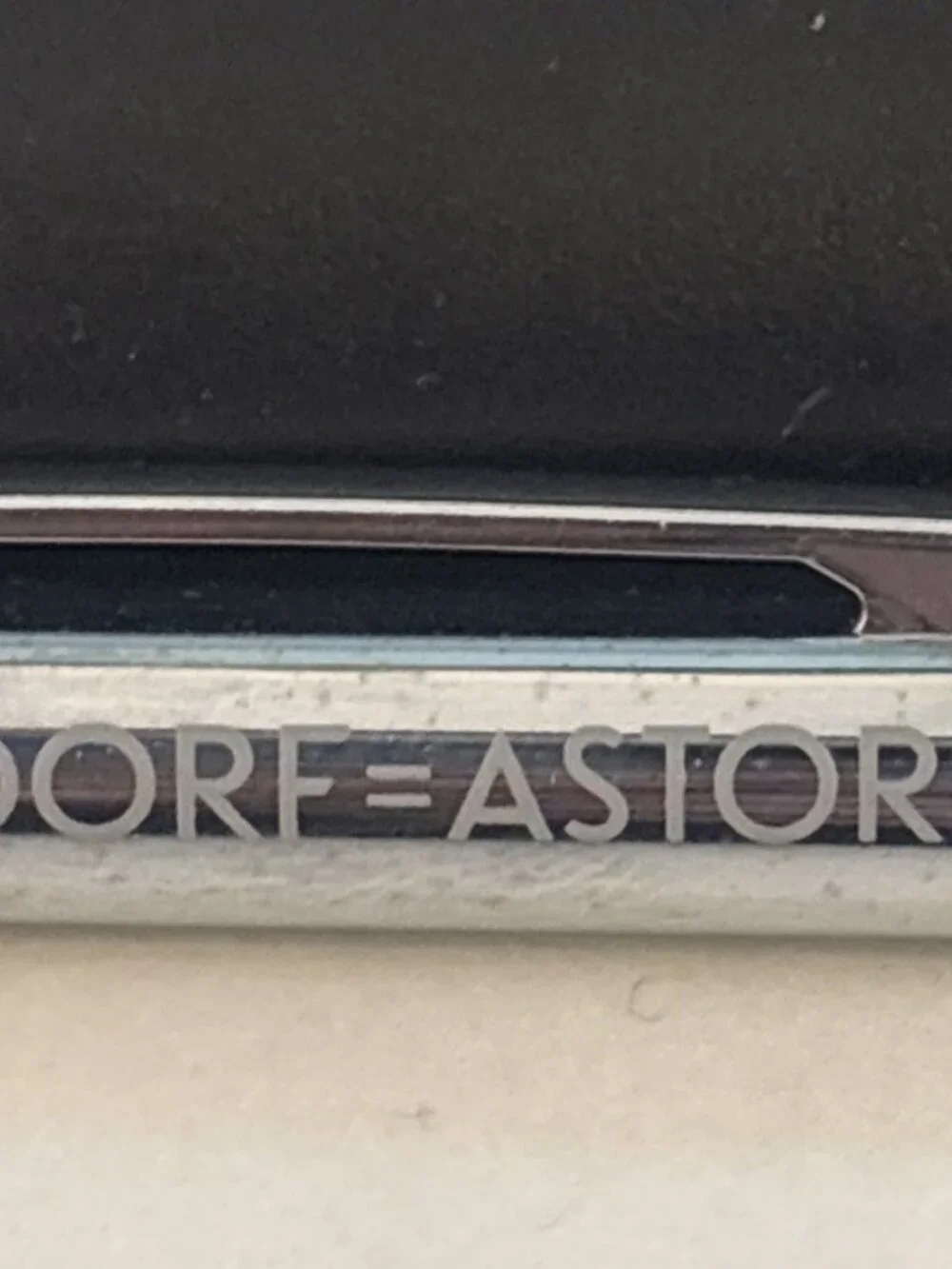 Waldorf = Astoria Pen Metal Ballpoint Black Ink Office Clip Collectors